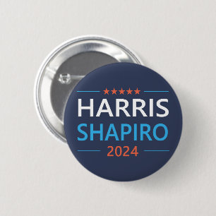Harris Shapiro 2024 Kamala Harris Democrat Button