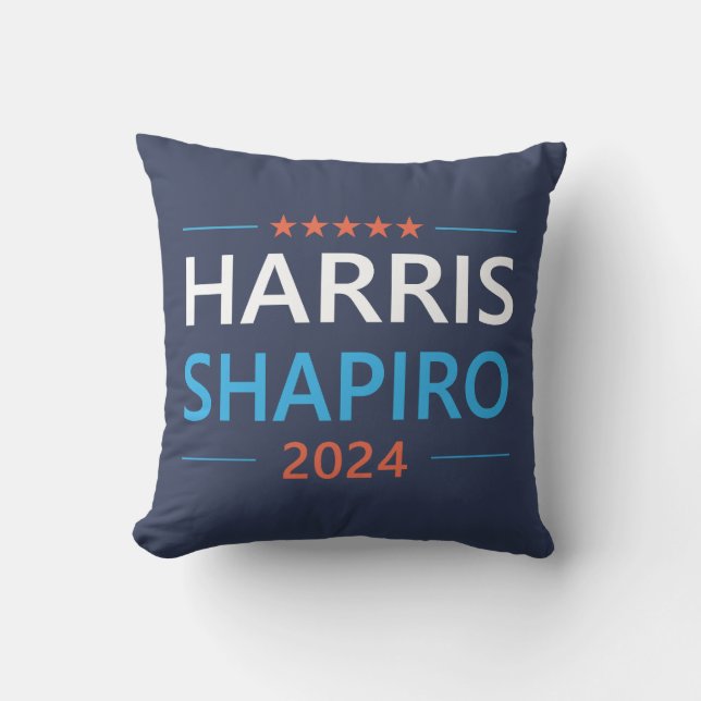 Harris Shapiro 2024 Kamala Harris Democrat Kissen (Vorderseite)