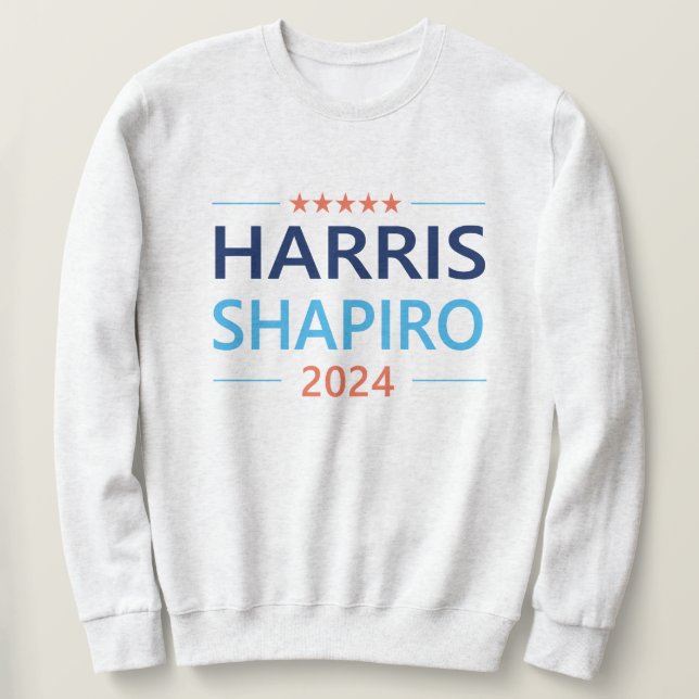 Harris Shapiro 2024 Kamala Harris Democrat Sweatshirt (Design vorne)