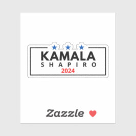 Harris Shapiro 2024 Kamala Josh Democrat Aufkleber