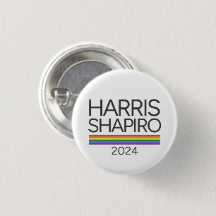 Harris Shapiro 2024 LGBTQ Pride Kamala Harris Button
