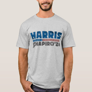 Harris Shapiro 2024 Patriotischer Vintager Streife T-Shirt