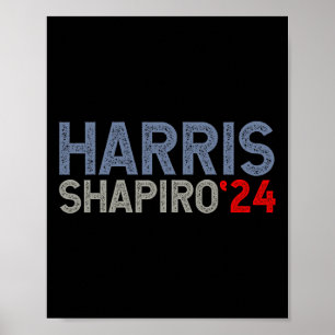 Harris-Shapiro-2024 Präsidentschaftswahl Männer Fr Poster