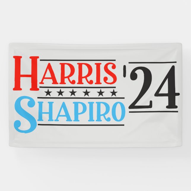 Harris Shapiro 2024 Retro-Kampagne Banner (Horizontal)
