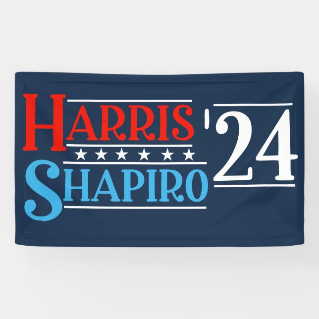 Harris Shapiro 2024 Retro-Kampagne Banner (Horizontal)