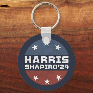 Harris Shapiro 2024 Vintag Red Blue Schlüsselanhänger