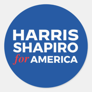 HARRIS SHAPIRO FÜR AMERIKA RUNDER AUFKLEBER
