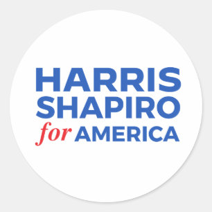 HARRIS SHAPIRO FÜR AMERIKA RUNDER AUFKLEBER