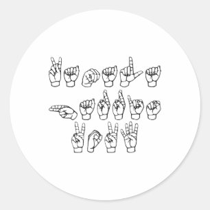 Harris Sign Language Runder Aufkleber