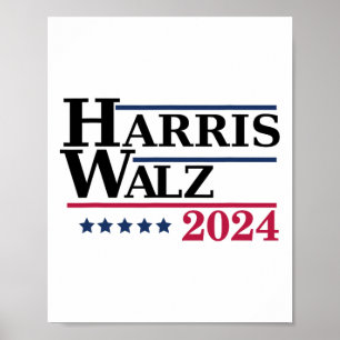 Harris Tim Waltz Wahlen 2024 Poster