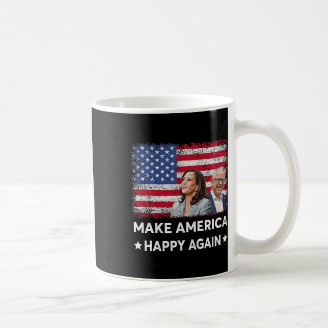 Harris Tim Waltz WAlzheimer 2024 Amerika zum Happ  Kaffeetasse (Rechts)