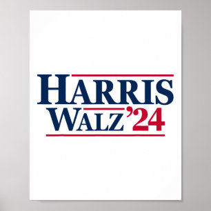 Harris Tim Walz 2024 24 für Präsident Brat Usa T-S Poster