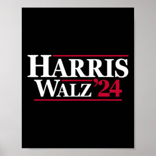 Harris Tim Walz 2024 24 für Präsident Brat Usa T-S Poster