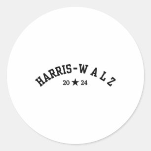 Harris Tim Walz Baseball Schriftart 2024 Wahl Runder Aufkleber