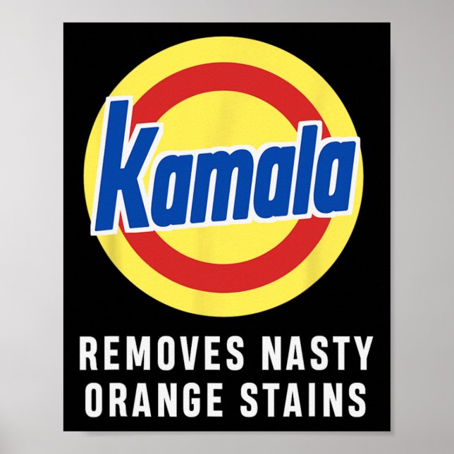 Harris Tim Walz entfernt Eklige Orange Stains Funn Poster (Vorne)