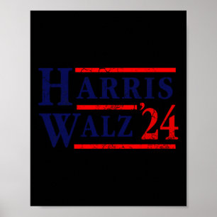 Harris Tim Walz Party der Demokraten 2024 Poster
