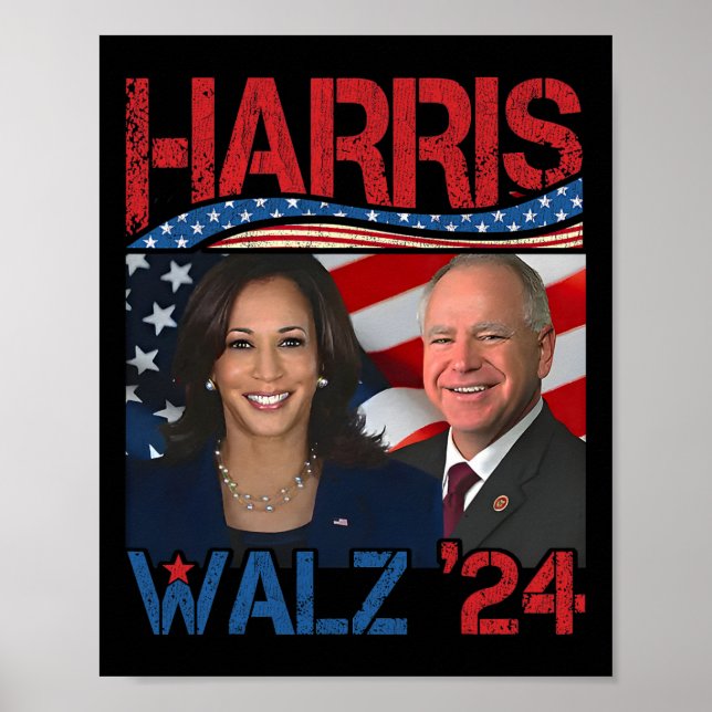 Harris Tim Walz Waltz 3 Poster (Vorne)