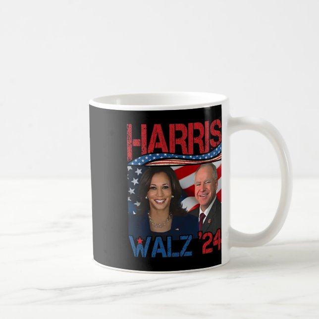 Harris Tim Walz Walzer 3  Kaffeetasse (Rechts)