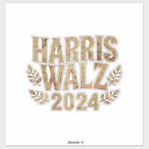 Harris Tim Walz Wappen Vintage Harris Waltz 2024  Aufkleber