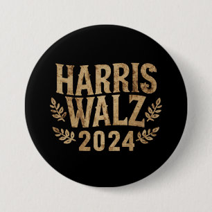 Harris Tim Walz Wappen Vintage Harris Waltz 2024  Button
