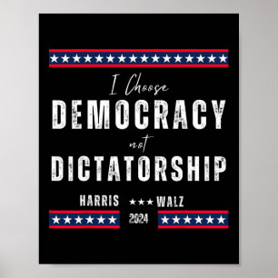 Harris & Tim Wheimer 2024 - Demokratie statt Dikta Poster
