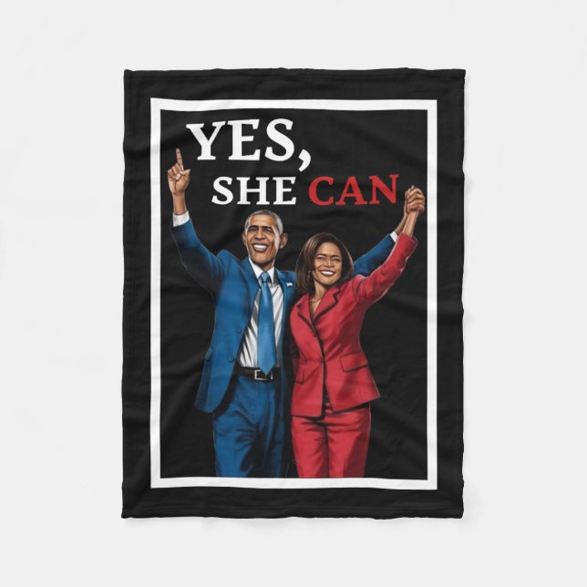 Harris und Barack Obama für die Wahlen 2024 Fleecedecke (Vorderseite)