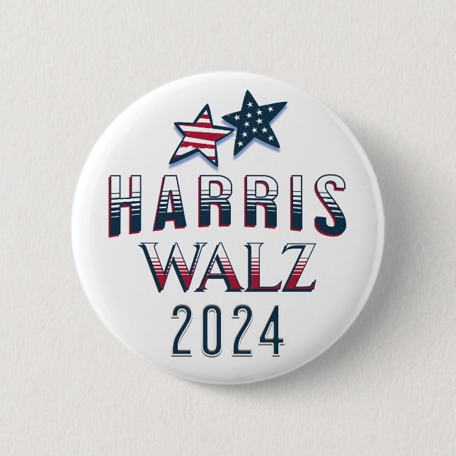 Harris und Walz 2024 Button (Vorderseite)