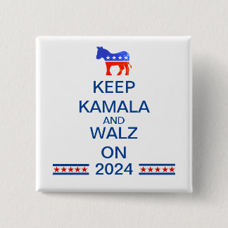 Harris und Walz 2024 Button