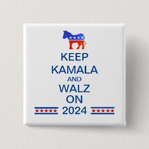 Harris und Walz 2024 Button