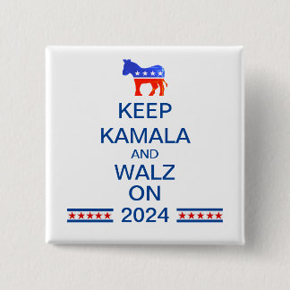 Harris und Walz 2024 Button