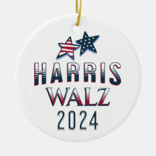 Harris und Walz 2024 Keramik Ornament