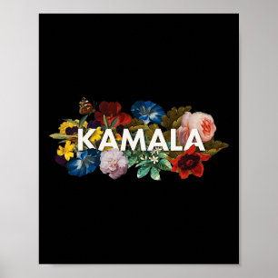 Harris Vintag Floral Feminine Erste weibliche Präs Poster