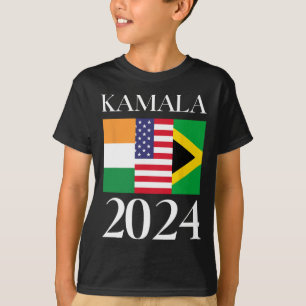 Harris Vote 2024 Indische jamaikanische Flagge T-Shirt