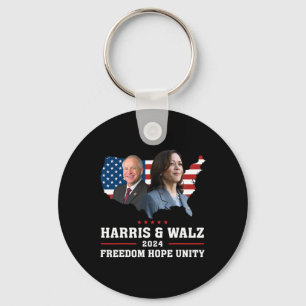 Harris W 2024 Freedom Hope Unity Political Kamala Schlüsselanhänger