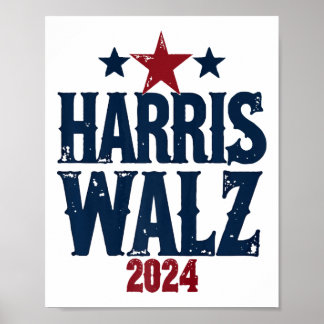 Harris W 2024 Wahl Kamala Harris Tim Waltz 202 Poster