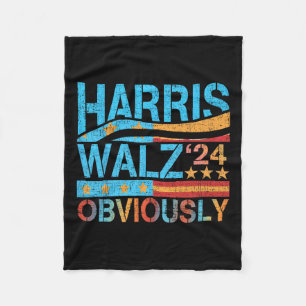 Harris W Offensichtlich! Harris Waltz Wahl 2024 1 Fleecedecke