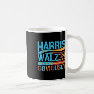 Harris W Offensichtlich! Harris Waltz Wahl 2024 1 Kaffeetasse