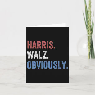 Harris. W. offensichtlich. - Kamala Harris und Tim Karte