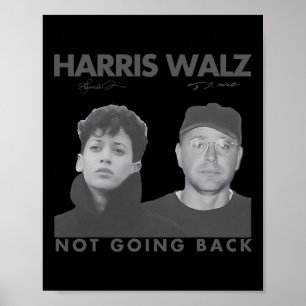 Harris W will 80er Foto Retro 2024 Abstimmung nich Poster