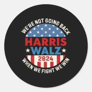 Harris Walt: Harris 2024 W 2024 will nicht zurückg Runder Aufkleber