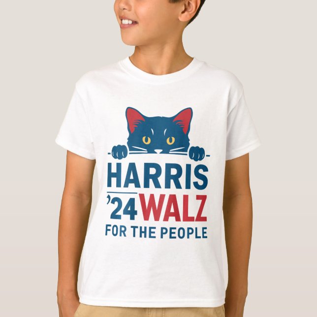 Harris Waltz 2024 für das Volk Funny Cat Lady Ka T-Shirt (Vorderseite)