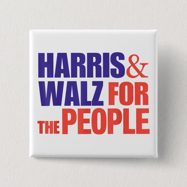 Harris Waltz 2024 für die Menschen Kamala Harris Button (Vorderseite)