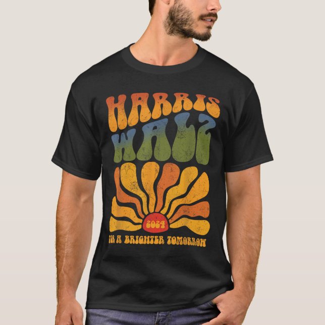 Harris Waltz 2024 für ein glänzendes Tomorrow Boho T-Shirt (Vorderseite)
