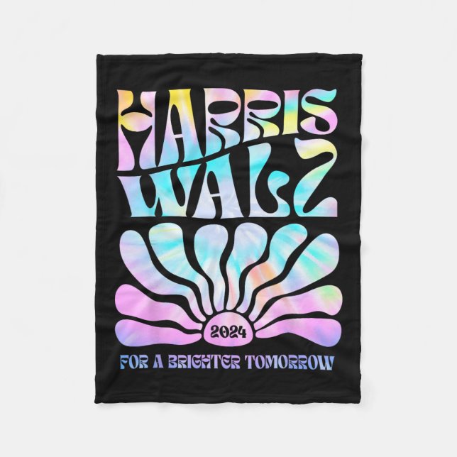 Harris Waltz 2024 für eine bessere Morgen-Gefärbte Fleecedecke (Vorderseite)