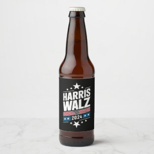 Harris Waltz 2024 Kamala Harris Tim Waltz 2024  Bierflaschenetikett