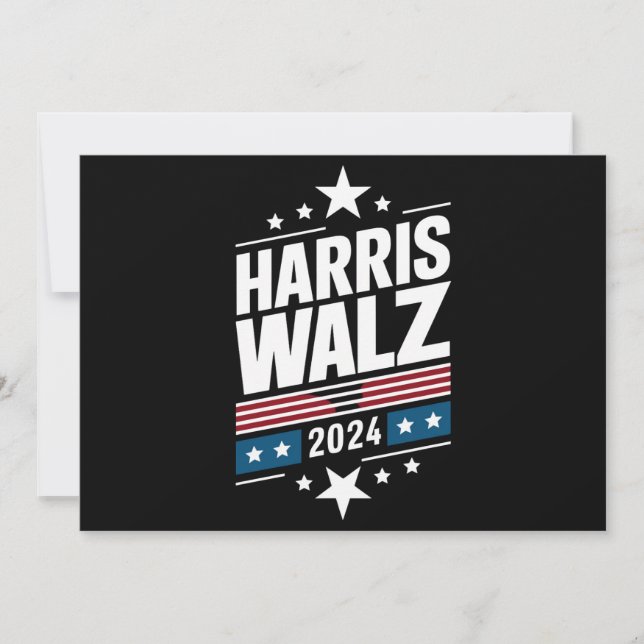 Harris Waltz 2024 Kamala Harris Tim Waltz 2024 Einladung (Vorderseite)