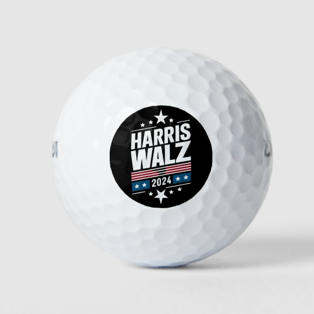 Harris Waltz 2024 Kamala Harris Tim Waltz 2024 Golfball (Vorderseite)