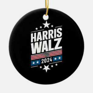 Harris Waltz 2024 Kamala Harris Tim Waltz 2024  Keramik Ornament