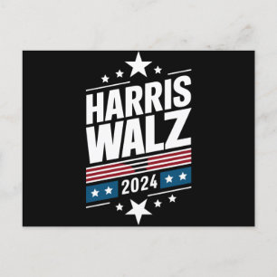 Harris Waltz 2024 Kamala Harris Tim Waltz 2024 Postkarte