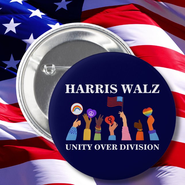 Harris Waltz 2024 Unity over Division Button (Von Creator hochgeladen)